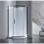 Shower Glass - Bay Series 2 Sides 900X1900mm Pivot Door Black